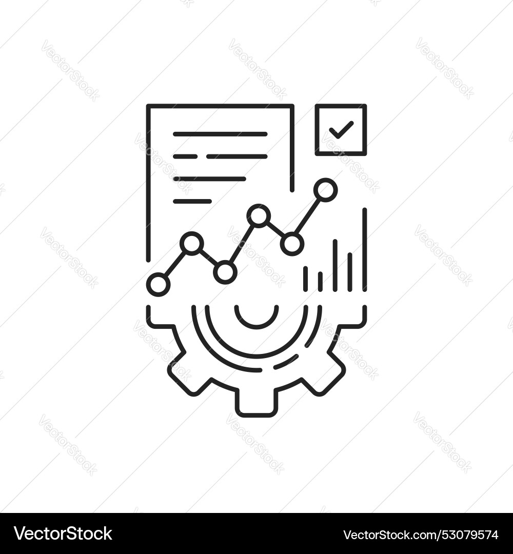 Thin line methodology execute like efficacy icon Thin line methodology execute like efficacy icon vector image