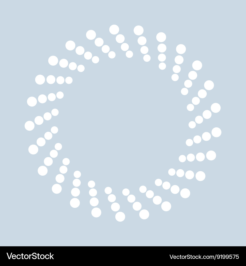 Abstract dotted shape design element vector image