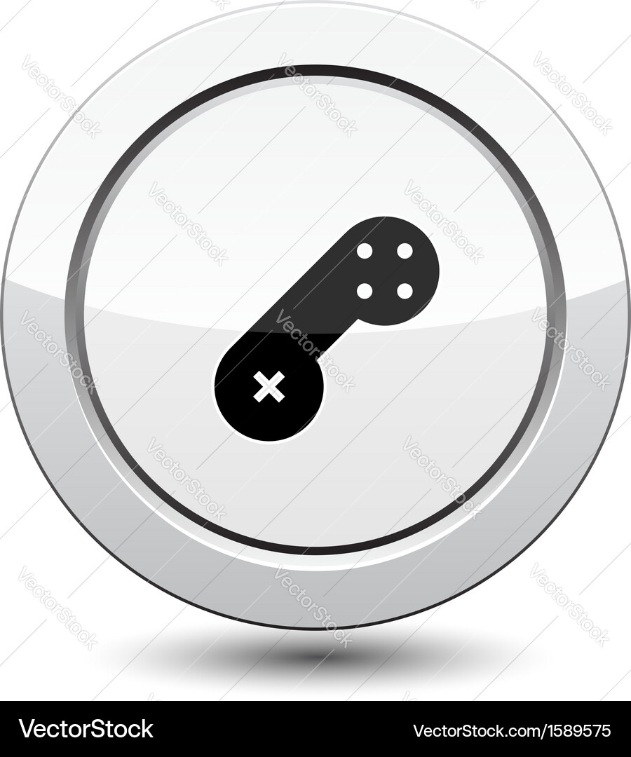 Button with joystick Vector Image