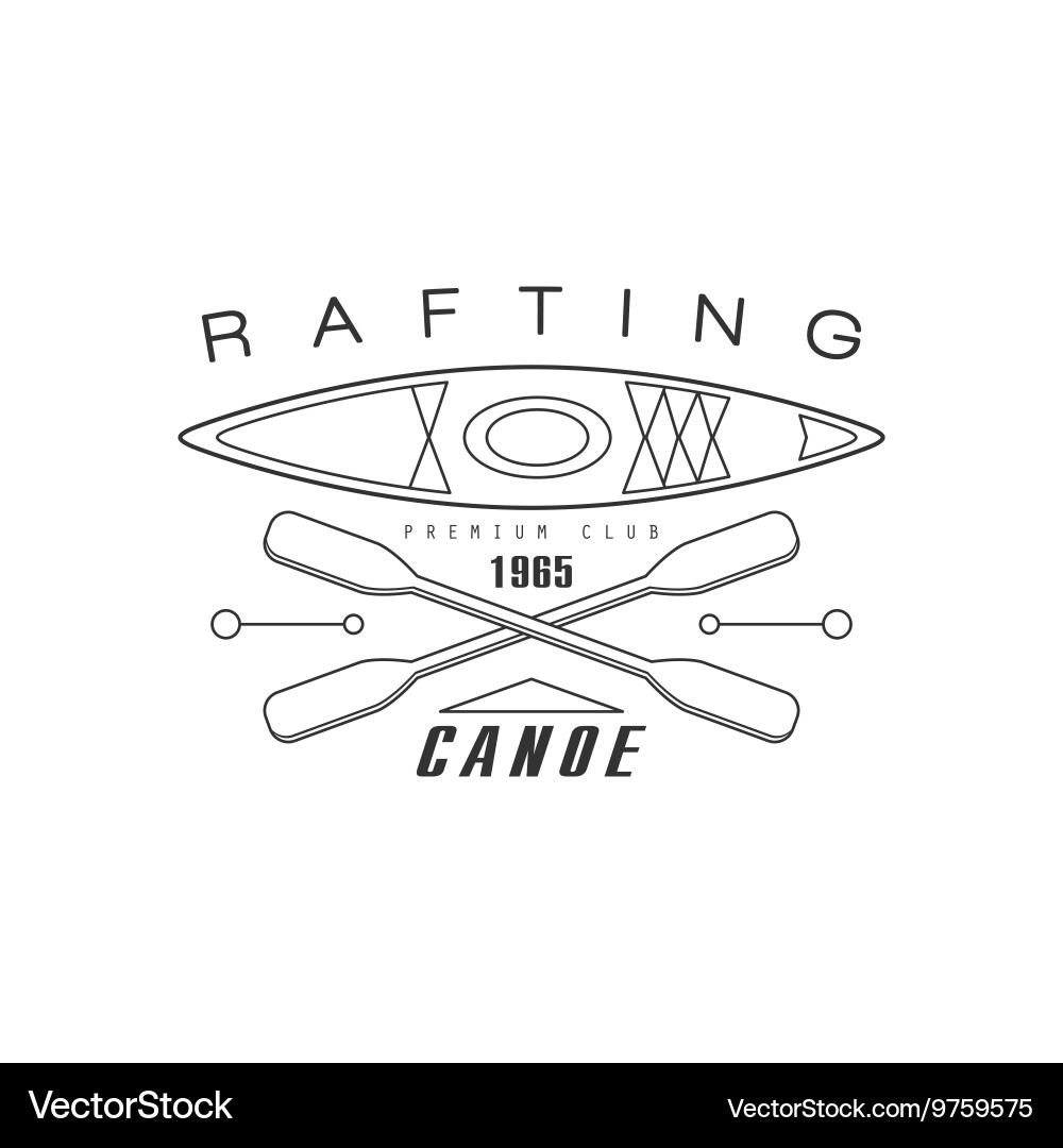 Canoe Club Emblem - Classic Style Vector Image