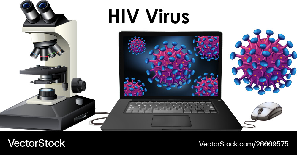 Close up isolated object virus named hiv Close up isolated object virus named hiv vector image