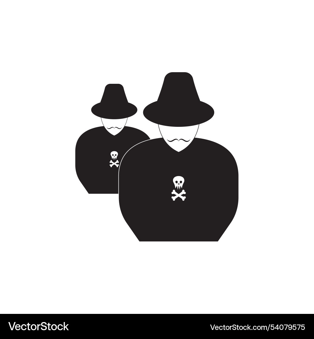 Hacker icon logo background Vector Image
