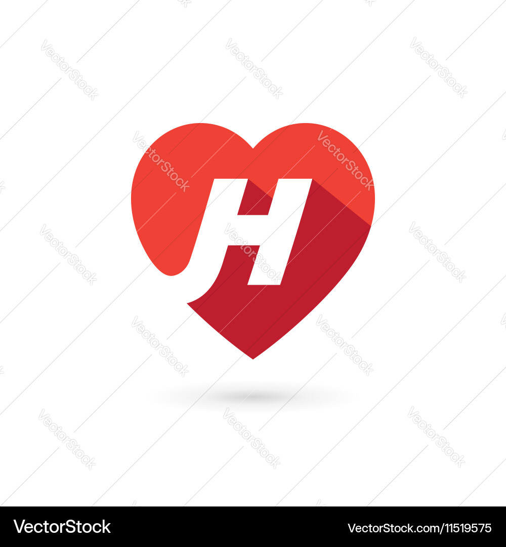 H heart letter Vector Images & Graphics for Commercial Use | VectorStock