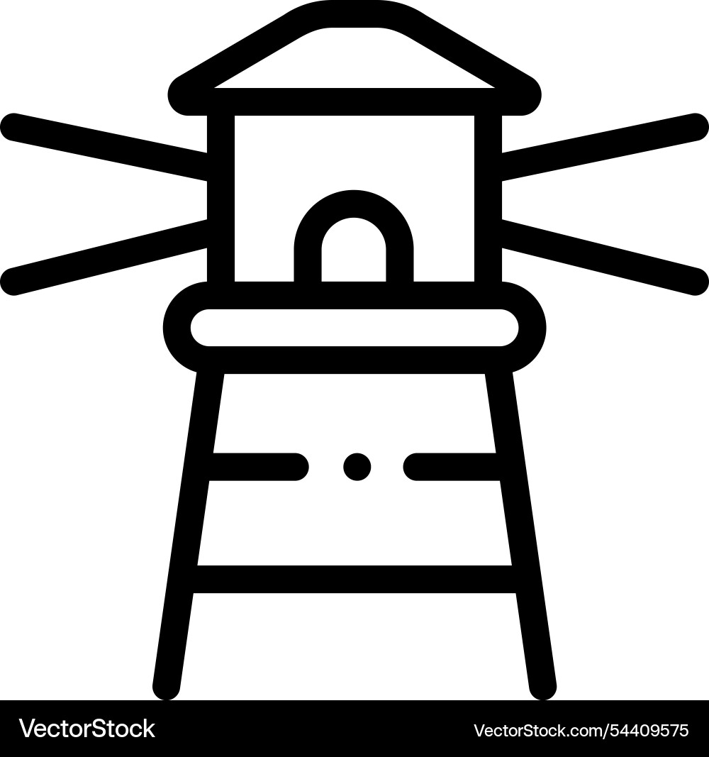 Lighting icon thin linear style design isolated Lighting icon thin linear style design isolated vector image