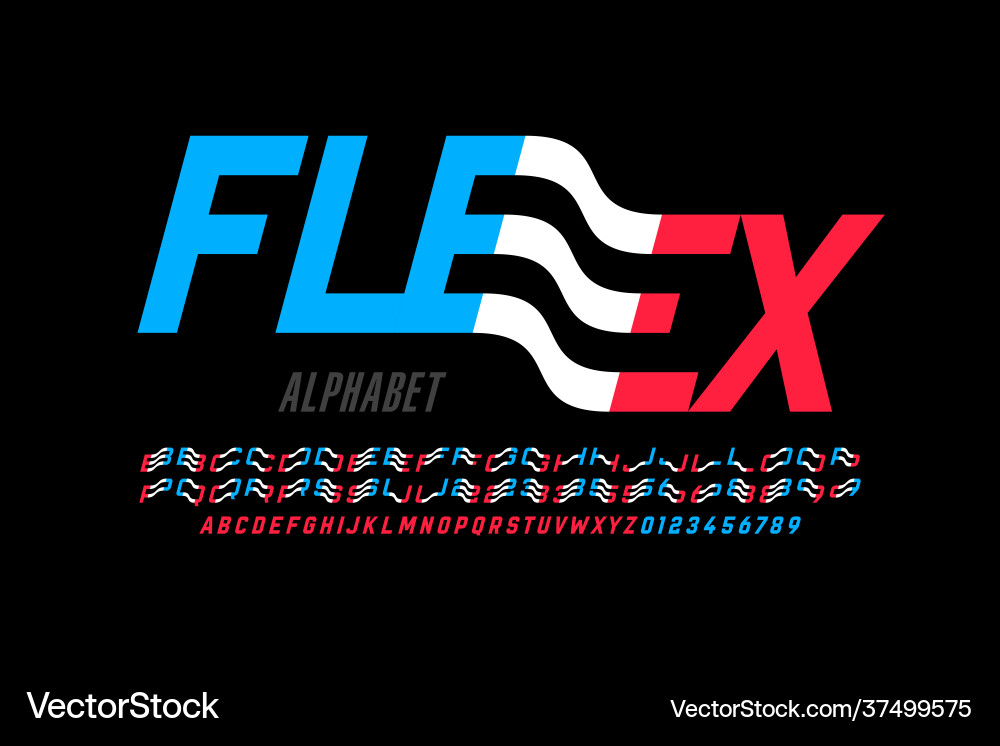 Modern font design with some alternate letters vector image