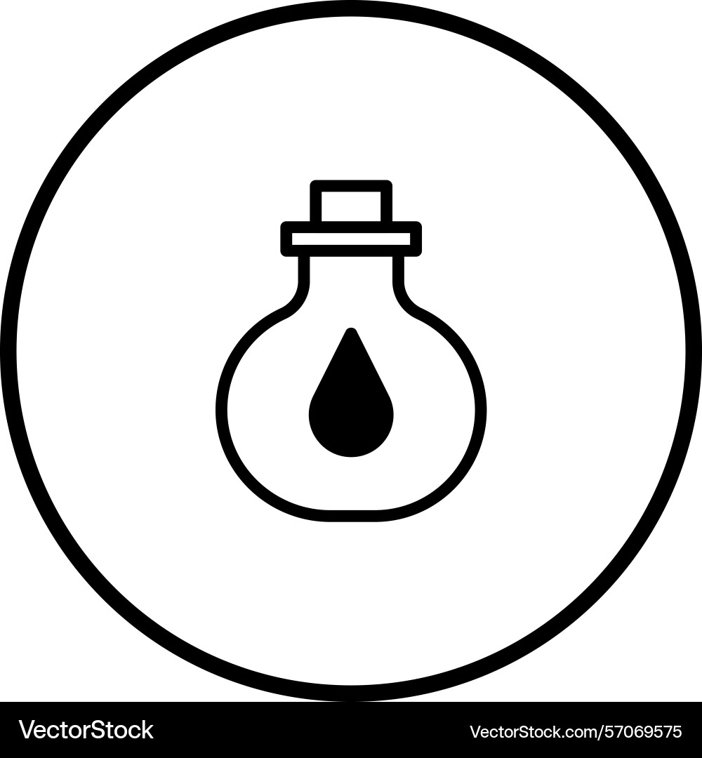Potion icon in circle of magic elixir symbol Potion icon in circle of magic elixir symbol Vector Image