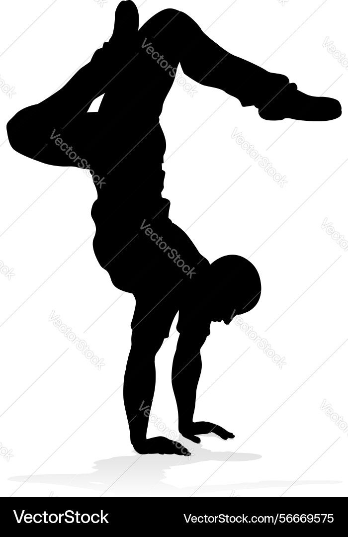 Street dance dancer silhouette Street dance dancer silhouette Vector Image