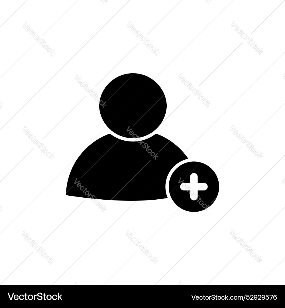 Add a new user icon set account plus member Add a new user icon set account plus member vector image