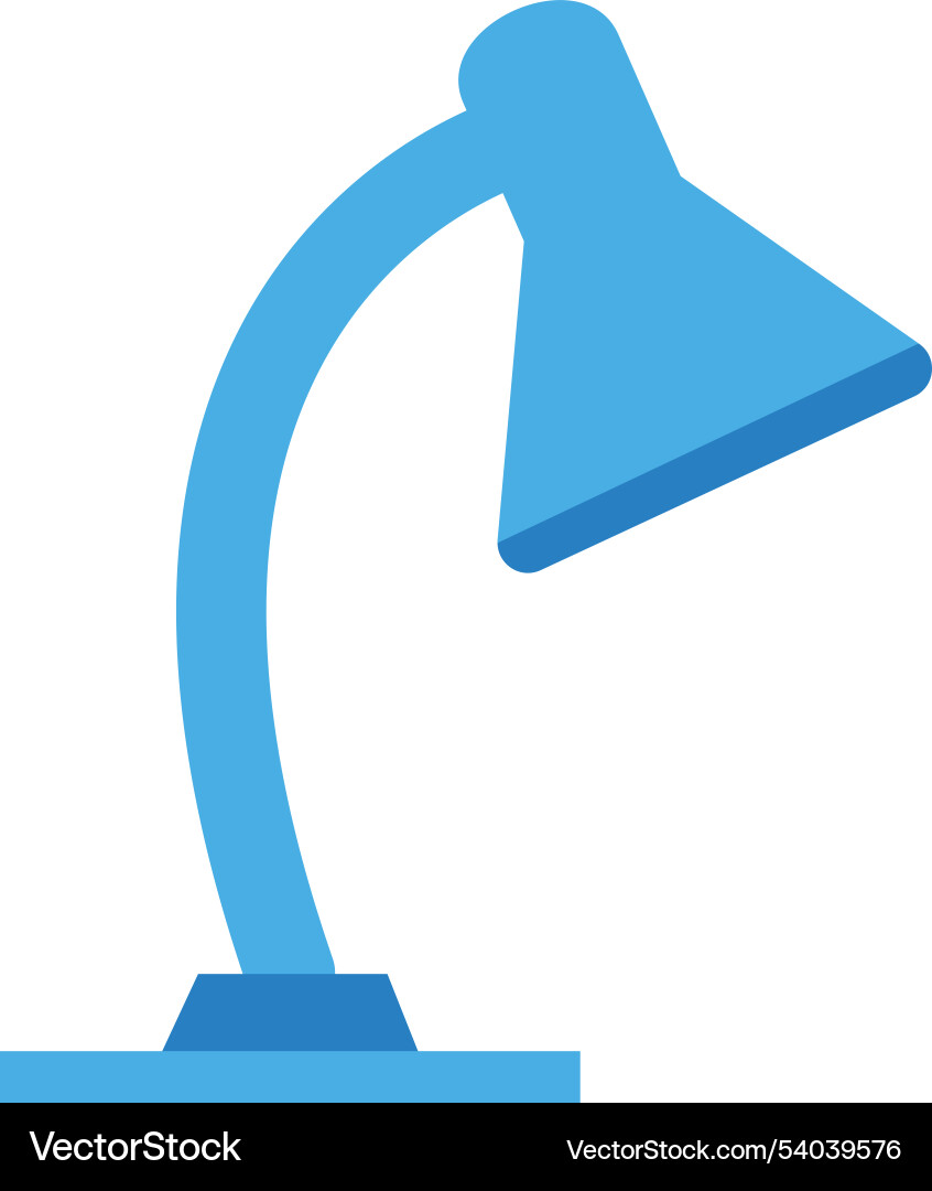 Blaue Lampe Bürobedarf Vektorbild