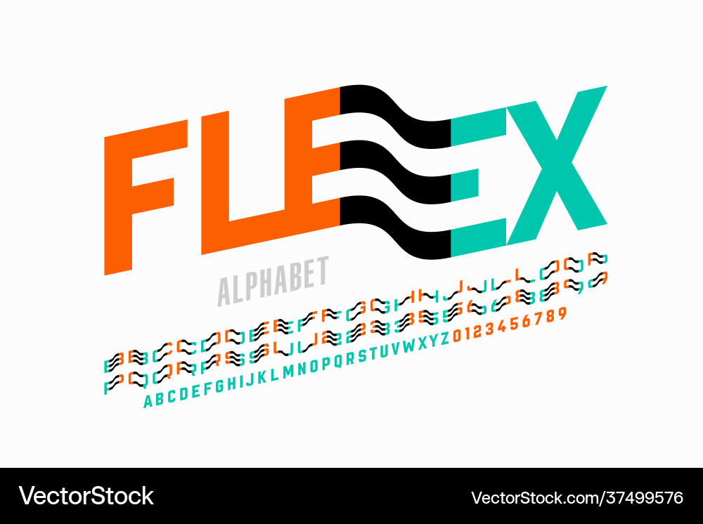 Modern font design with some alternate letters Modern font design with some alternate letters vector image