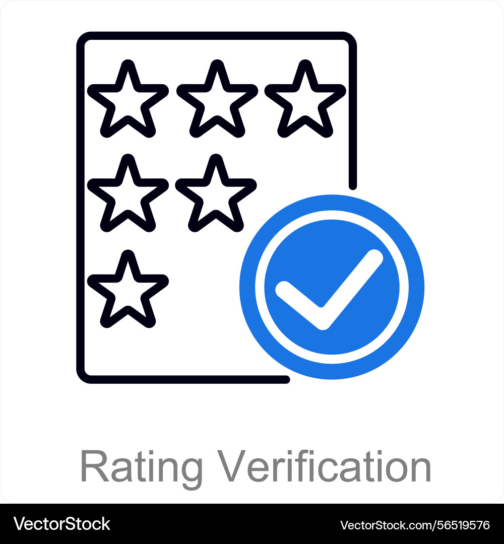 Rating verification and icon concept Vector Image