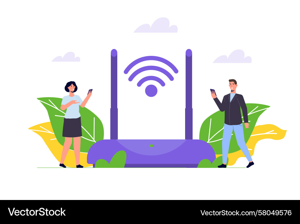 WiFi Connection Remote Devices vector image