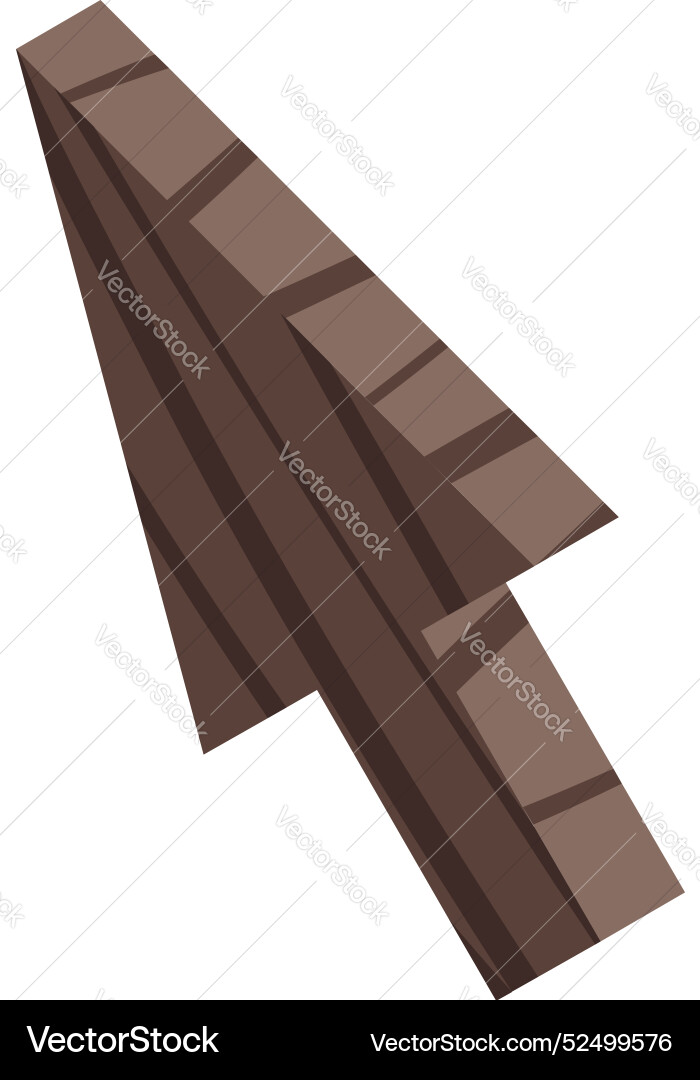Wooden cursor pointing up right showing click Wooden cursor pointing up right showing click Vector Image