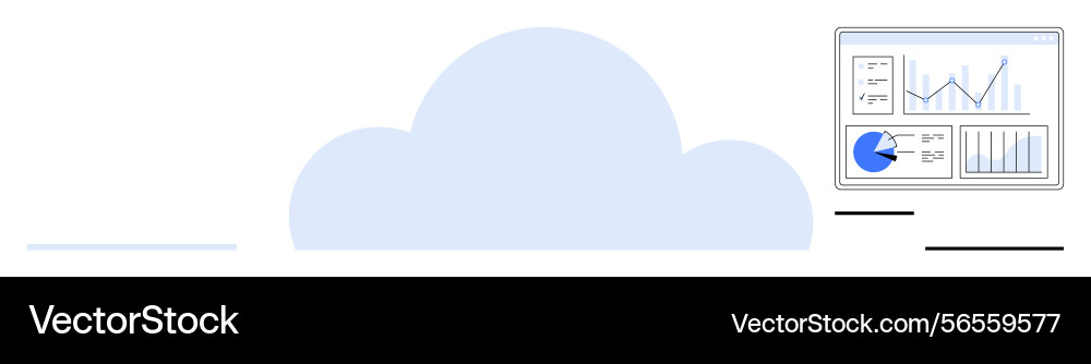 Cloud-Technologie zur Datenanalyse mit Graphen Cloud-Technologie zur Datenanalyse mit Graphen vektorbild