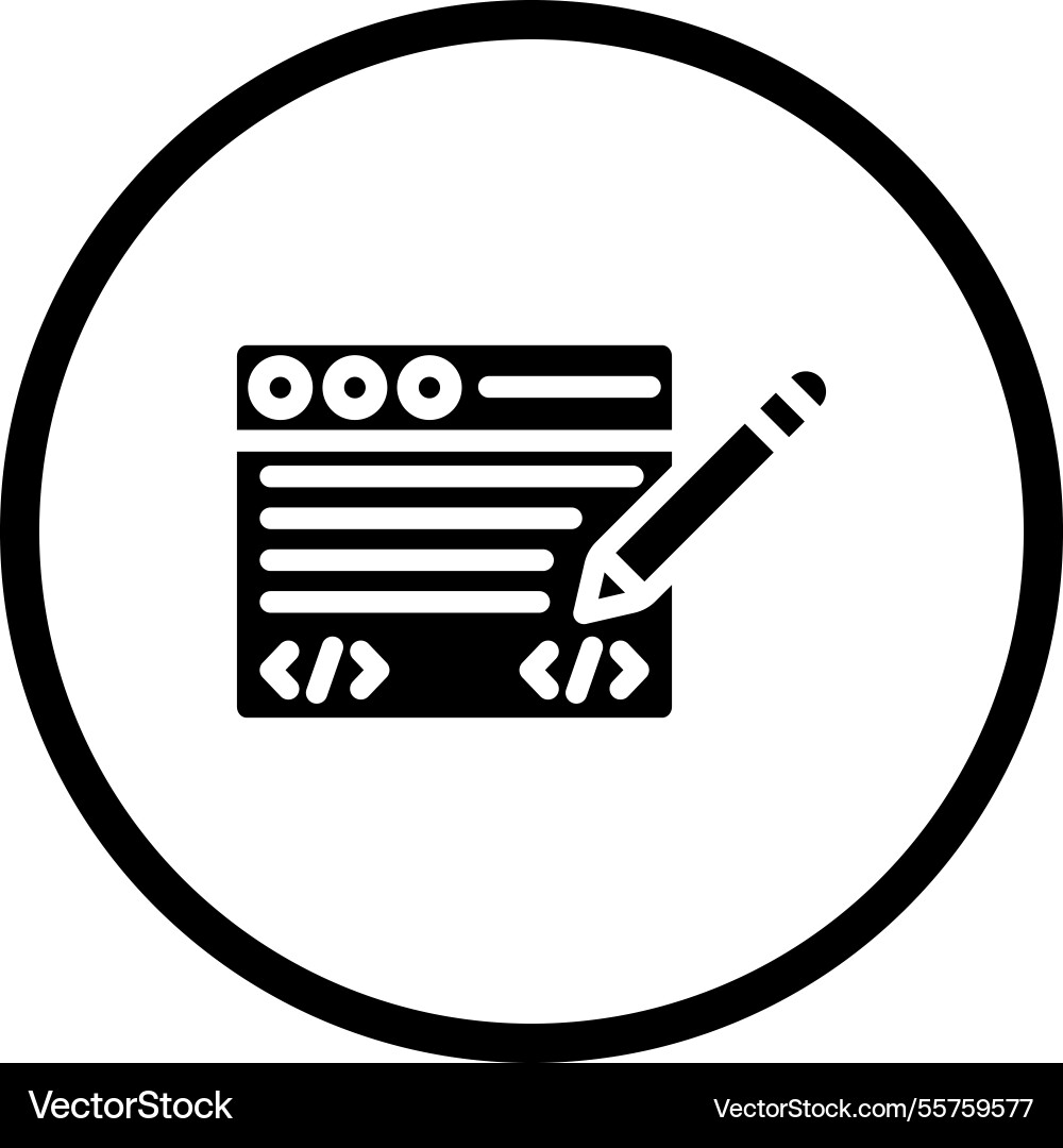 Edit code icon design Vector Image