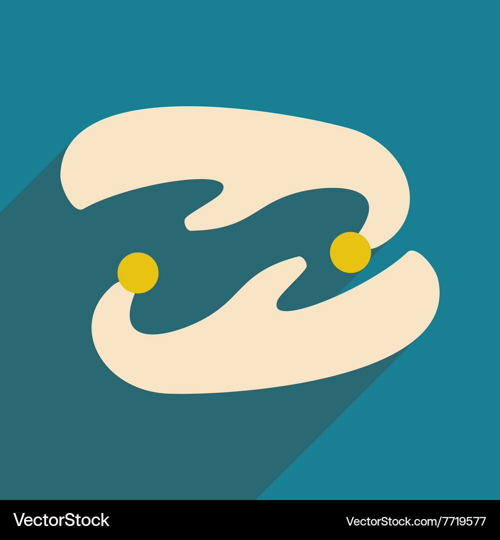 Flat with shadow icon and mobile application Vector Image