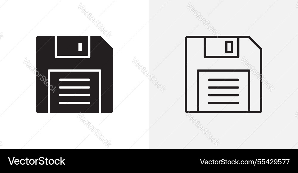 Floppy disk icons pack for apps and ui ux desigs vector image