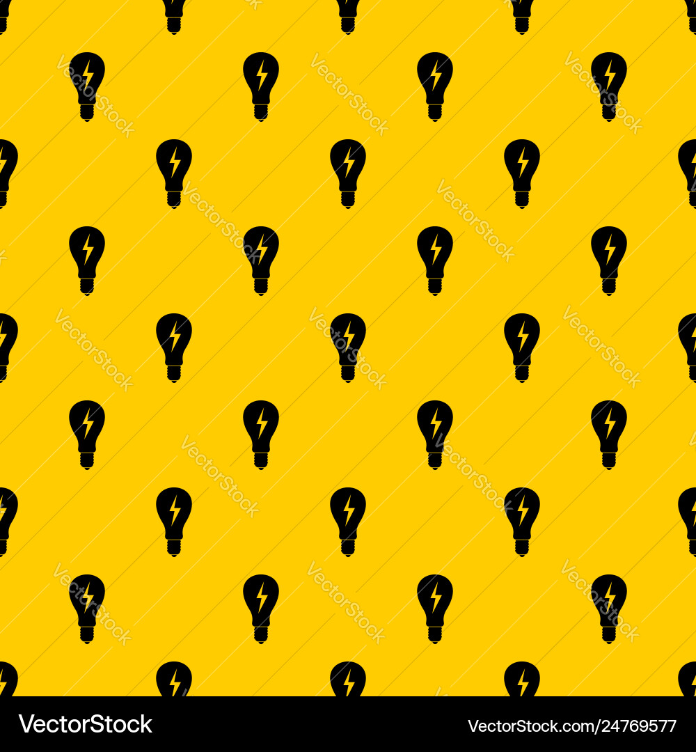Light bulb with lightning inside pattern Light bulb with lightning inside pattern vector image