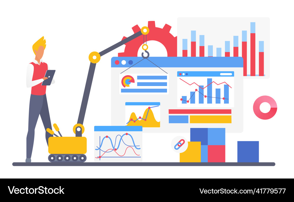 Process of creating and developing an application Process of creating and developing an application Vector Image
