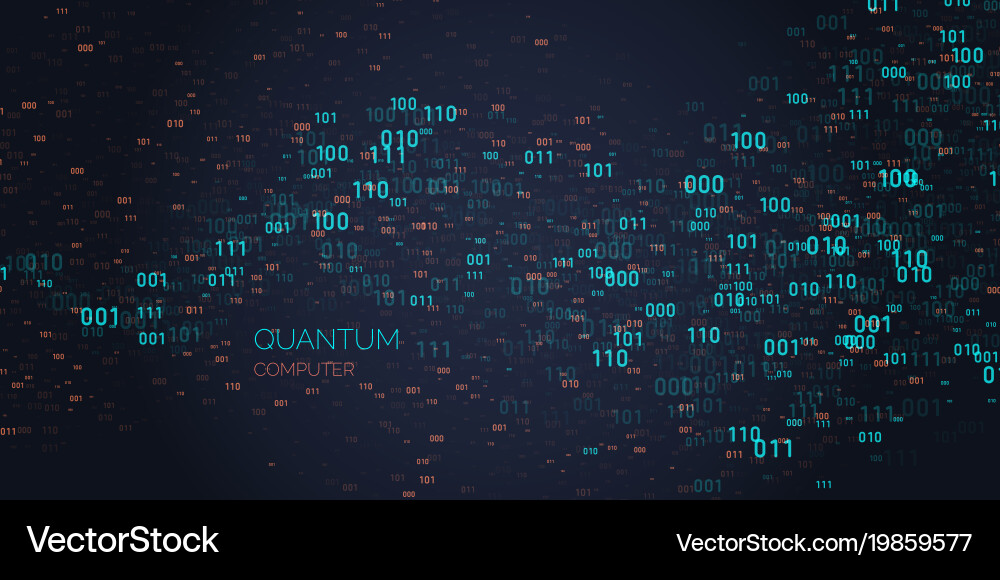 Quantum Computing Data Analysis vector image