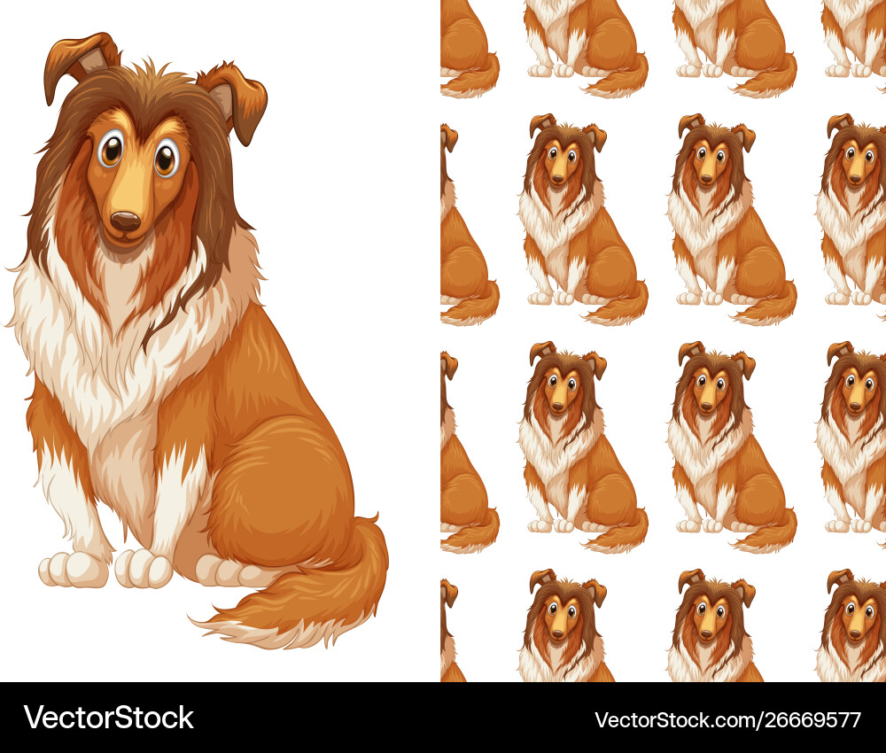 Seamless and isolated animal pattern cartoon Seamless and isolated animal pattern cartoon vector image