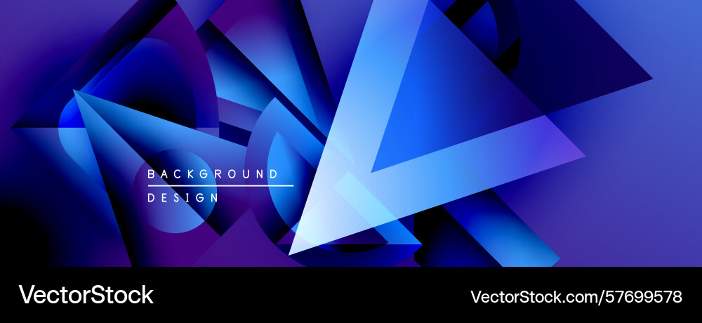 Abstract geometric shapes overlap creating Vector Image
