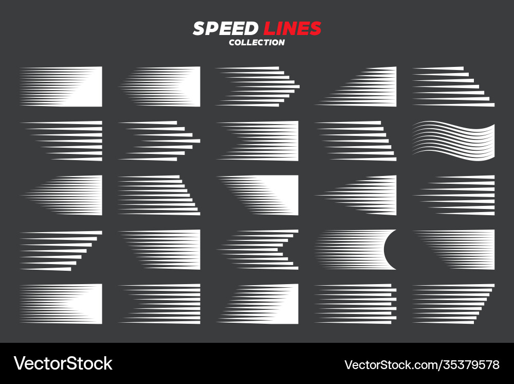 Dynamic Speed Motion Lines Vector Image