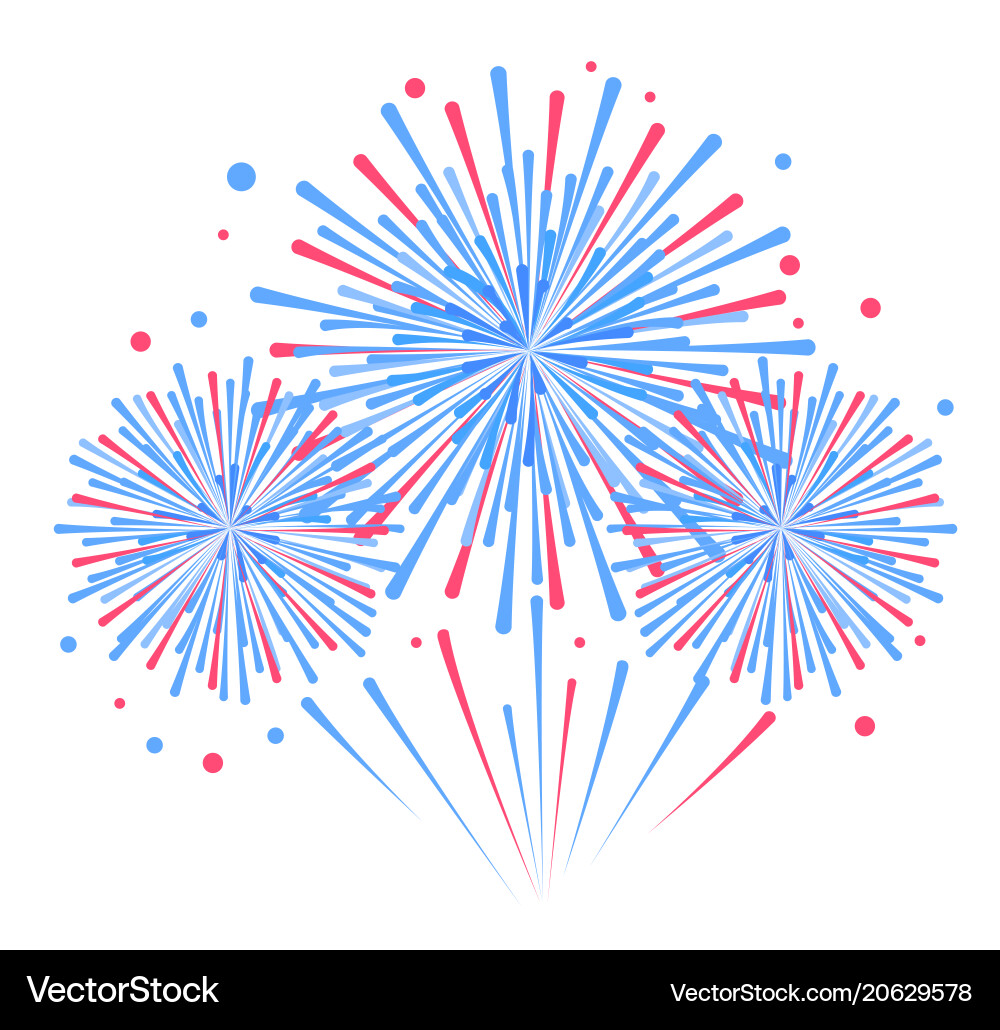 Holiday firework independence day of america – Royalty-Free Vector |  VectorStock, image size:1000x1030