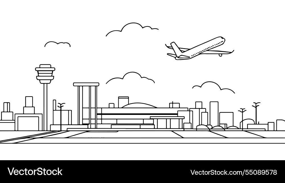 Kontinuierlich ein einziges Flugzeug Kontinuierlich ein einziges Flugzeug vektorbild