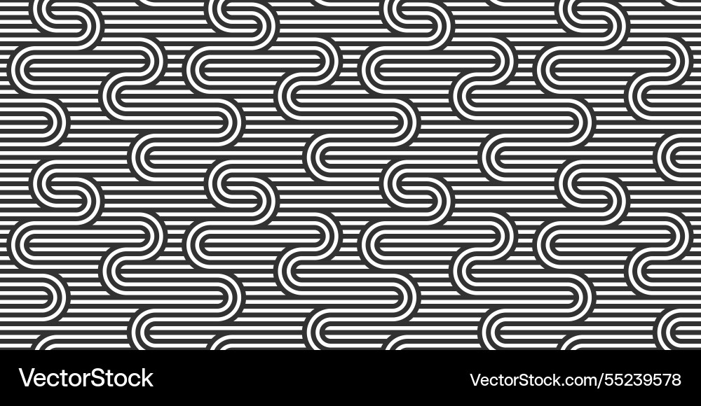 Lined seamless pattern with twisted lines Lined seamless pattern with twisted lines vector image