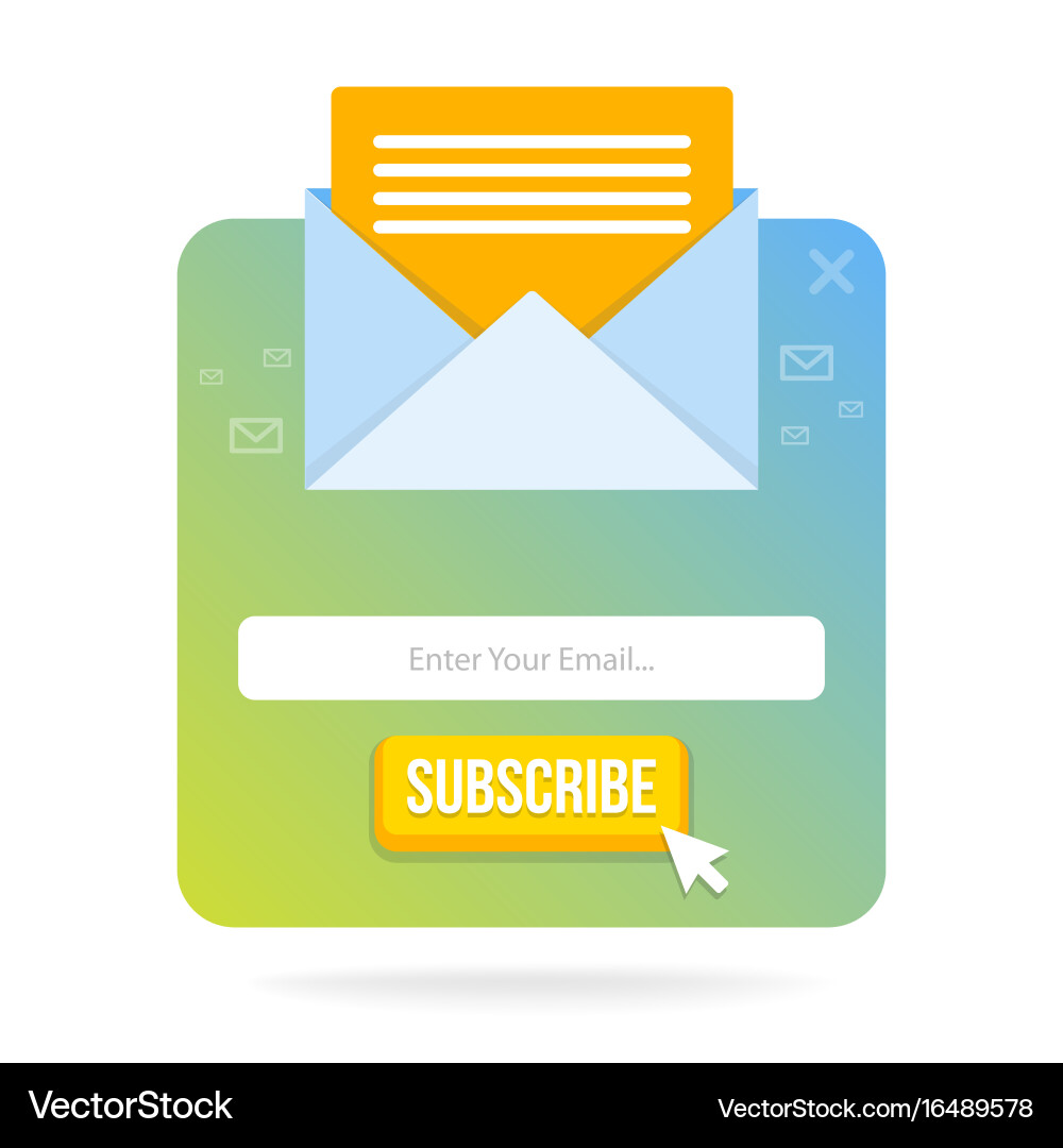 Pop-Up Subscribe Form vector image