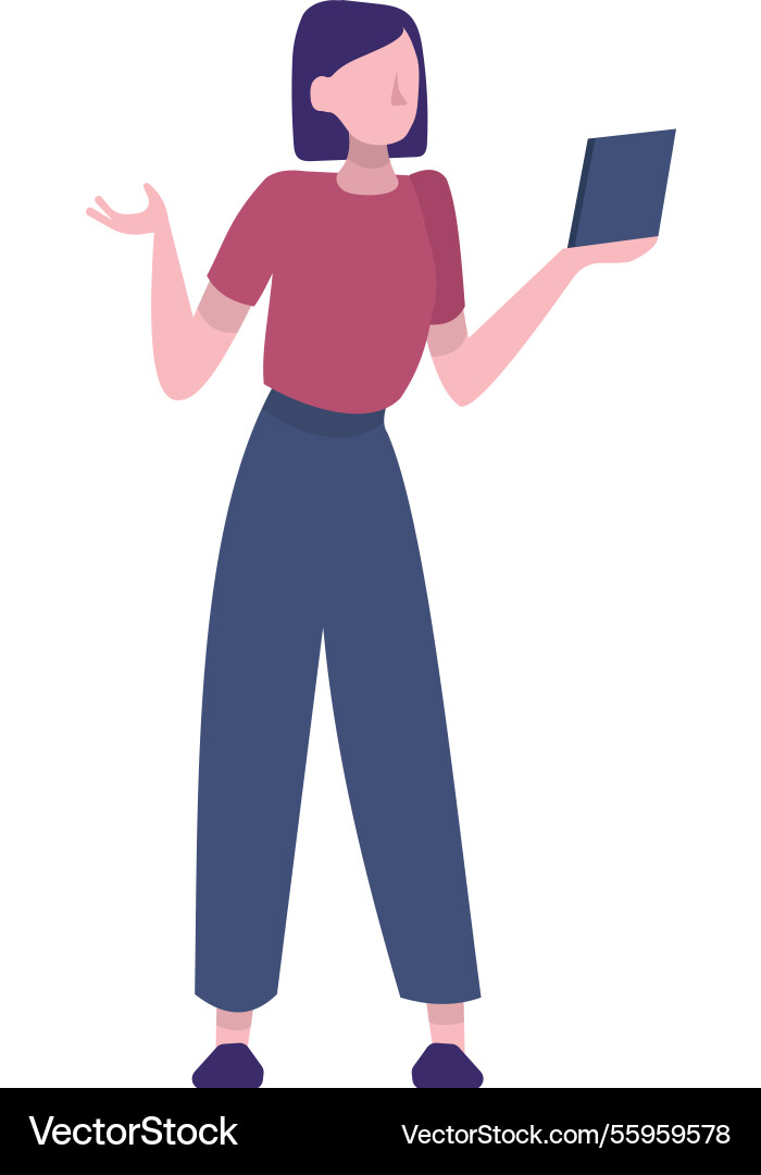 Wifi usage icon woman using internet connection Vector Image