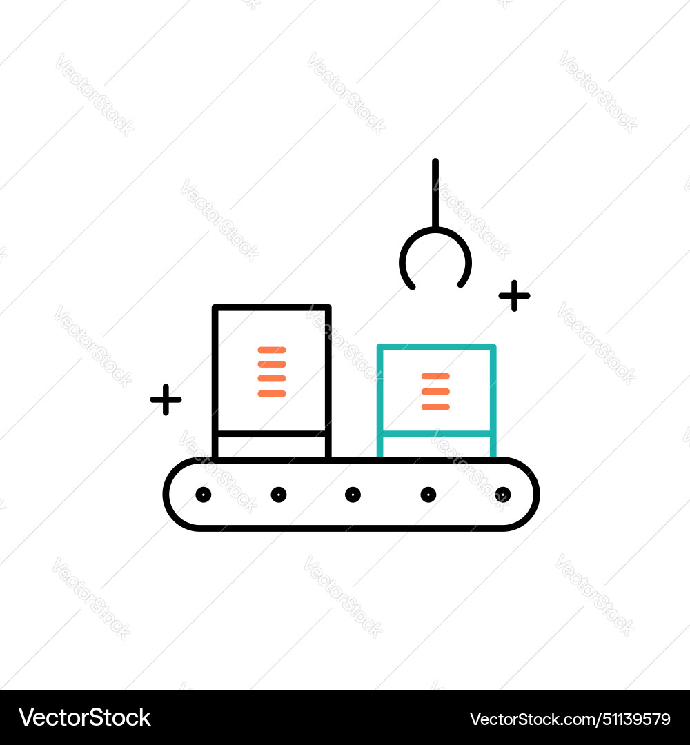 Automated logistics creation icon design Vector Image