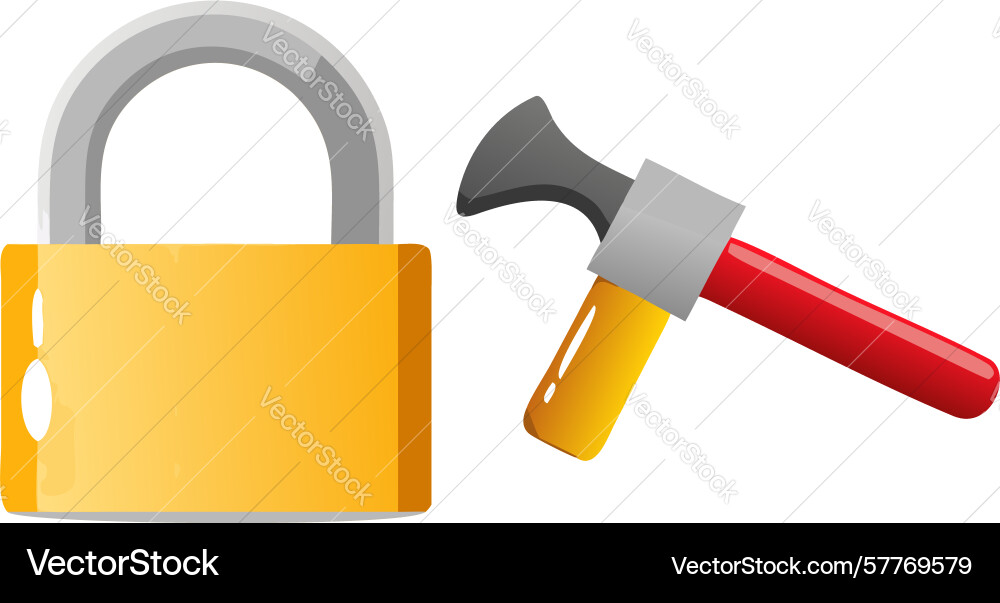 Breaking security vulnerability or access design Vector Image