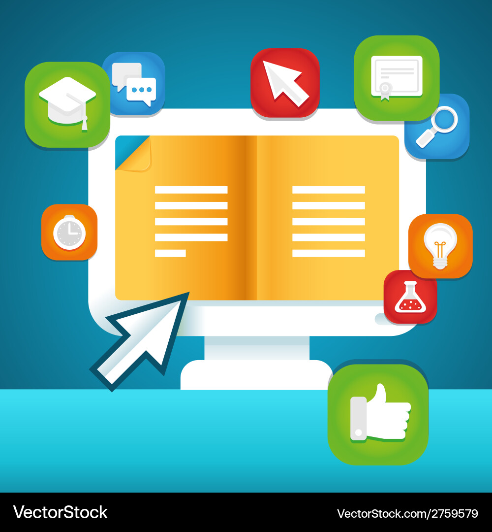 Digital Learning Concepts vector image