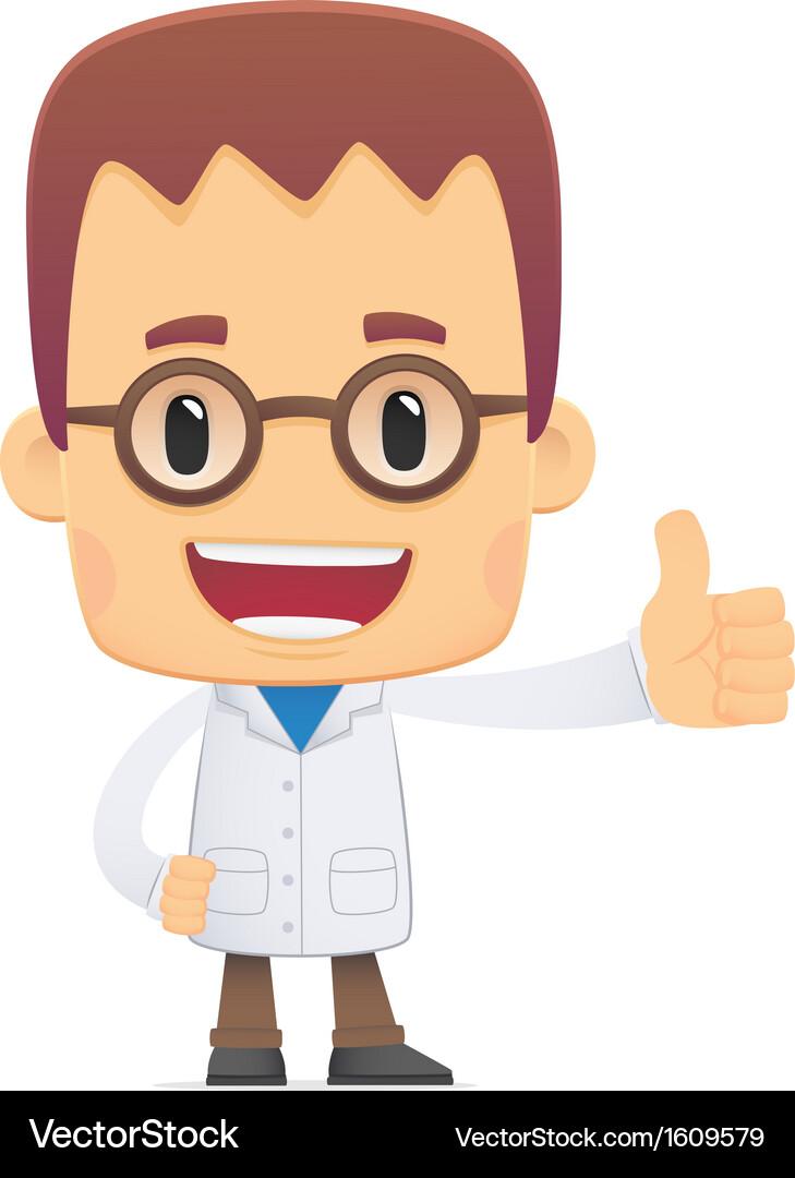 Scientist Character Set Vector Image
