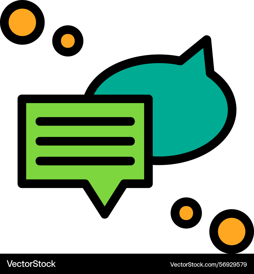 Speech bubble style line filled icon design Vector Image