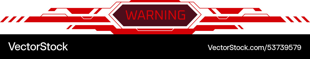 Warning indicator for digital game hud interface vector image