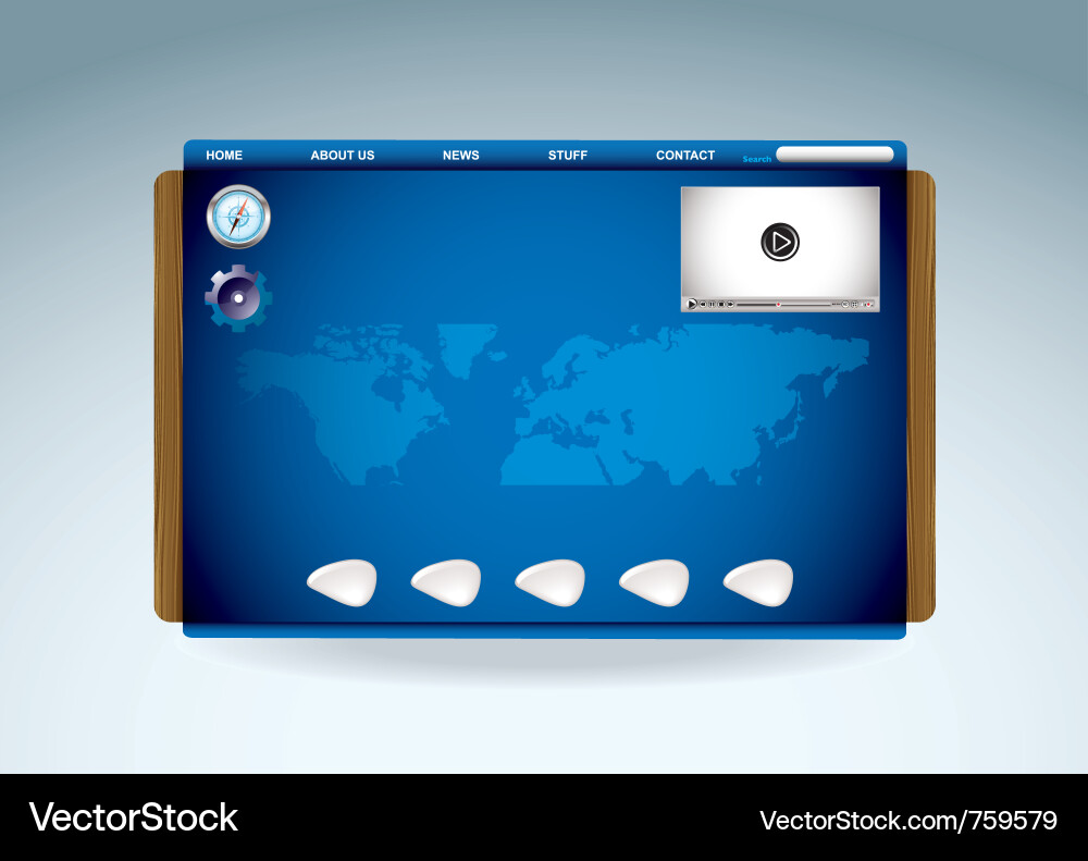 Web Interface Template vector image