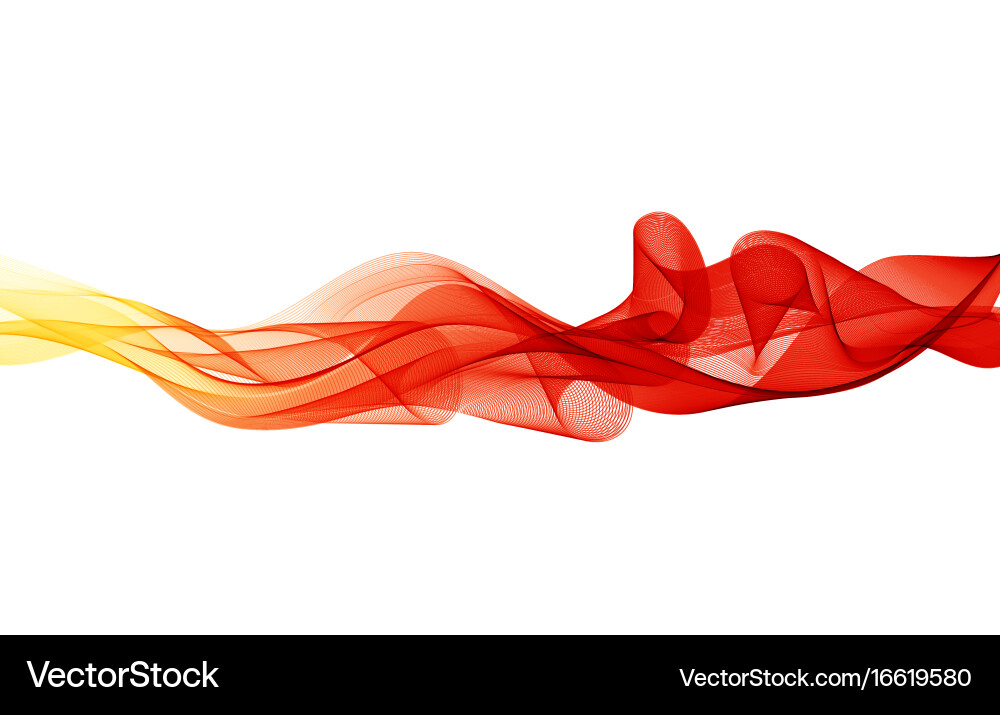 Abstract orange color wave design element curve Vector Image