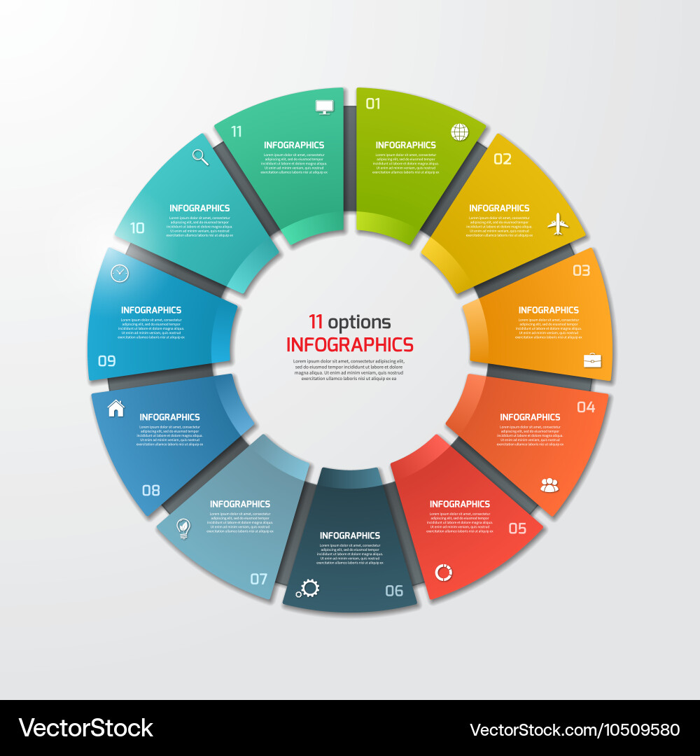 Circle Infographic - Data Segmentation vector image