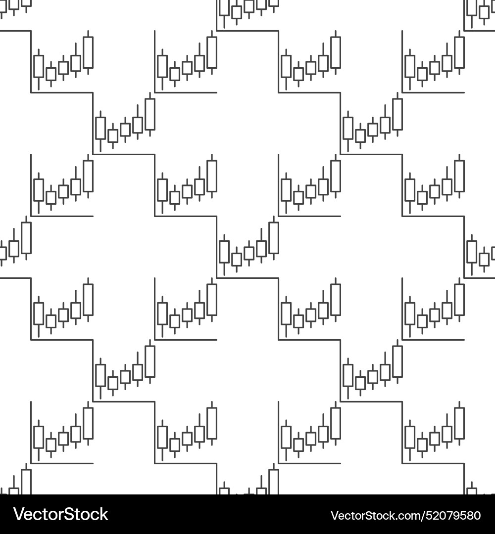 Cryptocurrency analysis thin line seamless pattern Cryptocurrency analysis thin line seamless pattern vector image