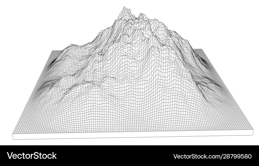 Curve lines in shape part mountain range Curve lines in shape part mountain range vector image