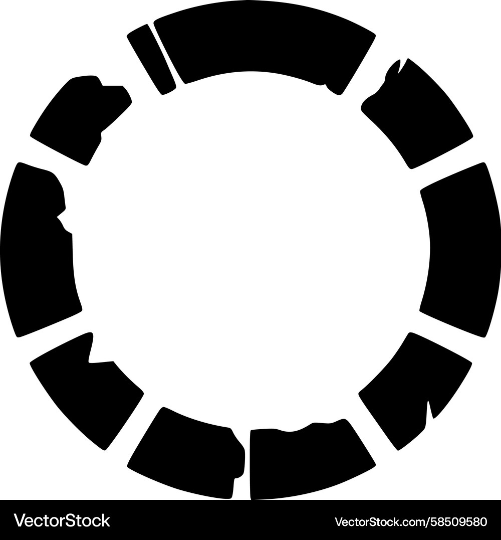 Fragmented Circular Pattern Vector Image