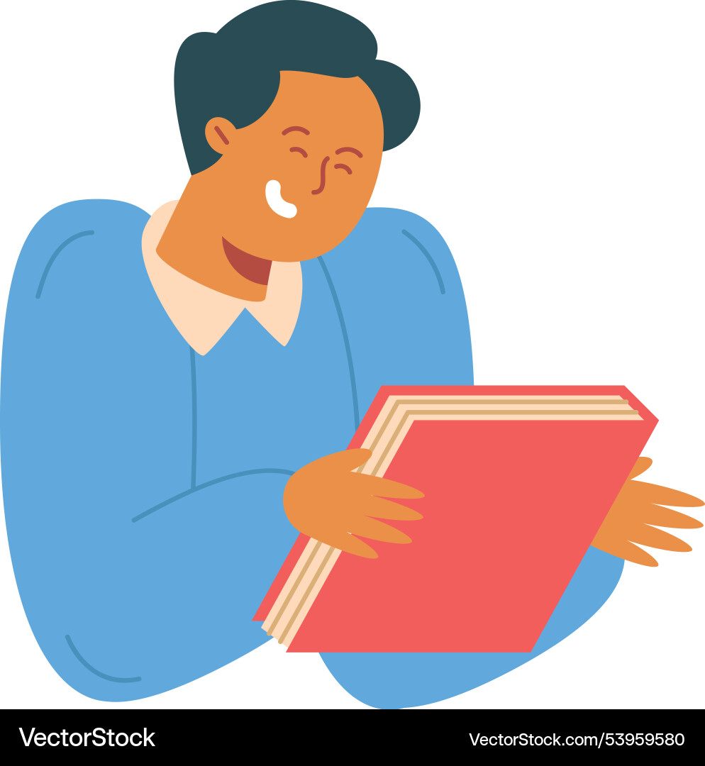 Man reading a book Vector Image