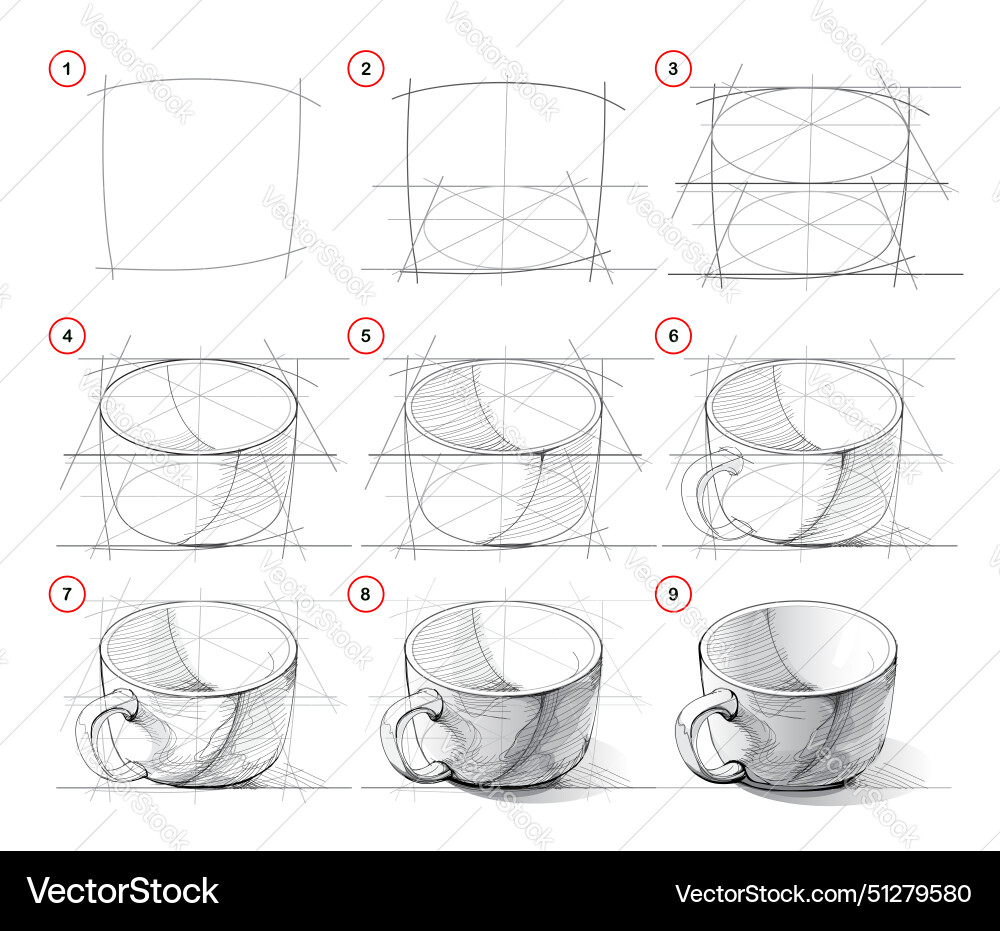 Page shows how to learn draw from life sketch Page shows how to learn draw from life sketch vector image