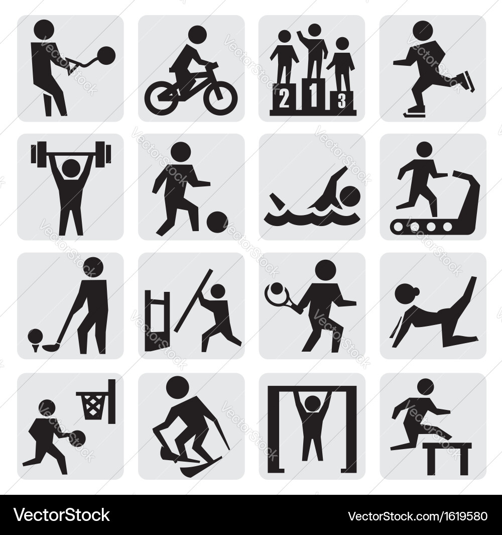 Sport Icon Set Vector Image