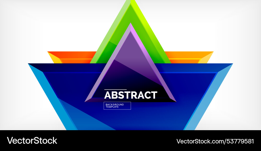 Abstract background - glossy triangles Vector Image