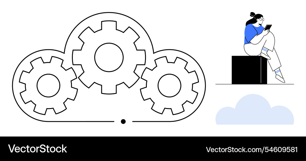 Cloud technology and personal device integration vector image