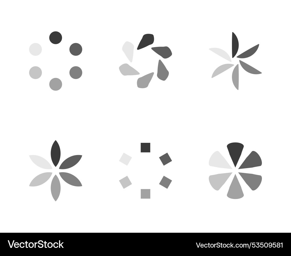 Collection loading bar status icon set of loaded Collection loading bar status icon set of loaded vector image